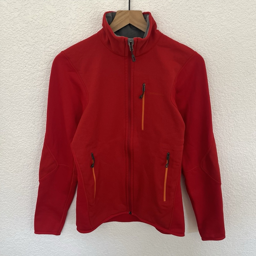 Patagonia Men's RED Zip Jacket Lightweight Size Small Outdoors Hiking Polyester